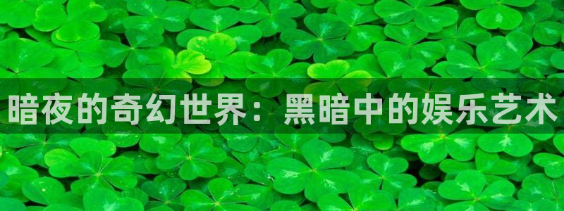 www.大满贯体育.com：暗夜的奇幻世界：黑暗中的娱乐艺术
